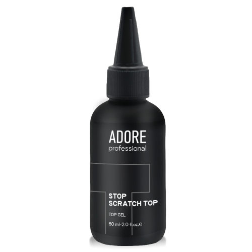 Топ для нігтів антиподряпини для гель-лака Adore Stop Scratch Top no wipe з UV фільтром, 60 мл