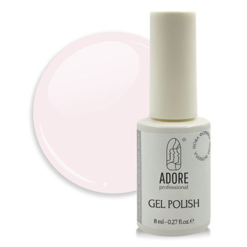 Гель-лак для нігтів Adore professional для френчу F-15 - silkpink, ніжно-рожевий, 8 мл