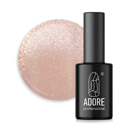 Гель-лак для нігтів котяче око Adore professional е-03, персиково-бежевий, 8 мл