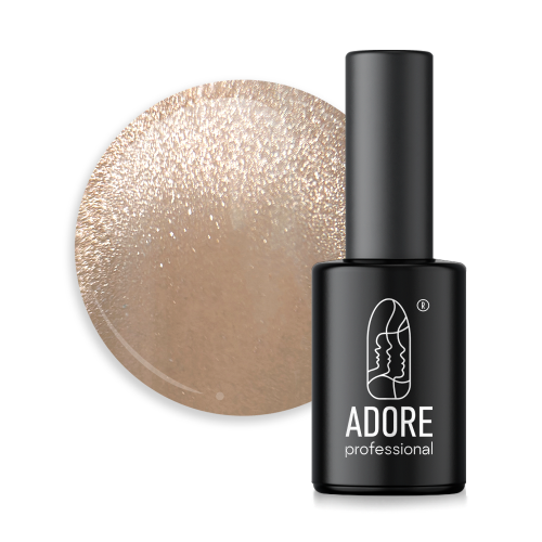 Гель-лак для нігтів котяче око Adore professional е-04, карамельно-бежевий, 8 мл