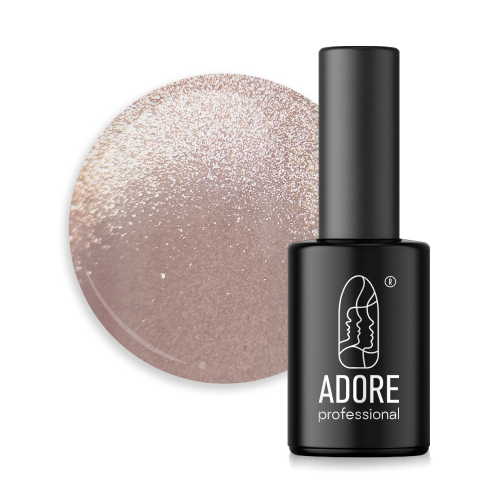 Гель-лак для нігтів котяче око Adore professional е-05, коричнево-бежевий, 8 мл