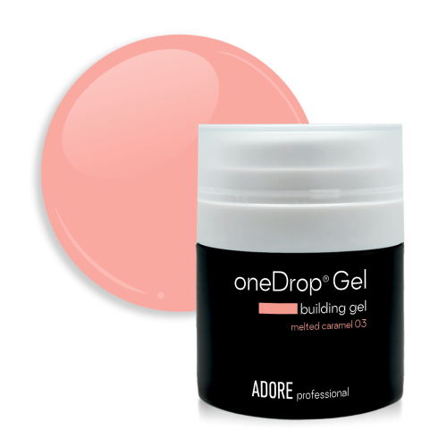 Гель для нарощення нігтів Adore one Drop Gel№03 – melted caramel, натуральний рожевий, 30 мл