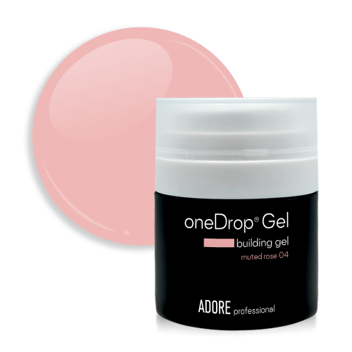 Гель для нарощення нігтів Adore one Drop Gel №04 – muted rose, світлий нюд, 30 мл