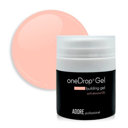 Гель для нарощення нігтів Adore one Drop Gel №05 - soft almond, молочно-персиковий, 30 мл
