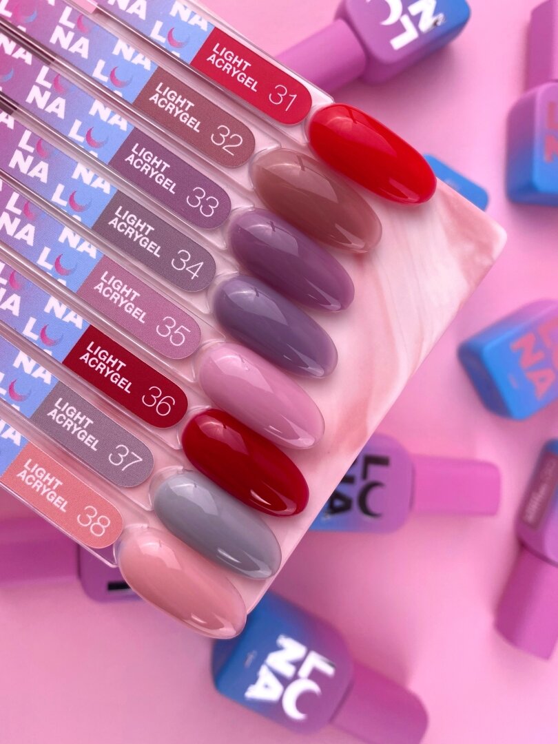 Рідкий гель LunaMoon Light Acrygel №38 бежево-рожевий, 13 мл