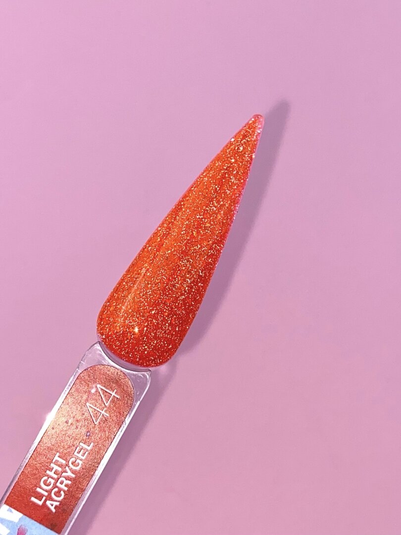 Рідкий гель LunaMoon Light Acrygel №44 помаранчевий світловідбиваючий, 13 мл