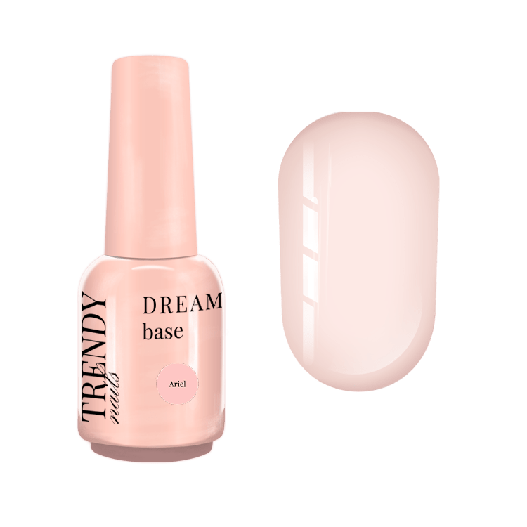 Камуфлююча база для нігтів Trendy Nails Dream Base Ariel молочно-персикова, 15 мл