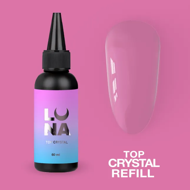 Топ для гель-лаку без липкого шару LunaMoon Top Crystal Refill, 60 мл