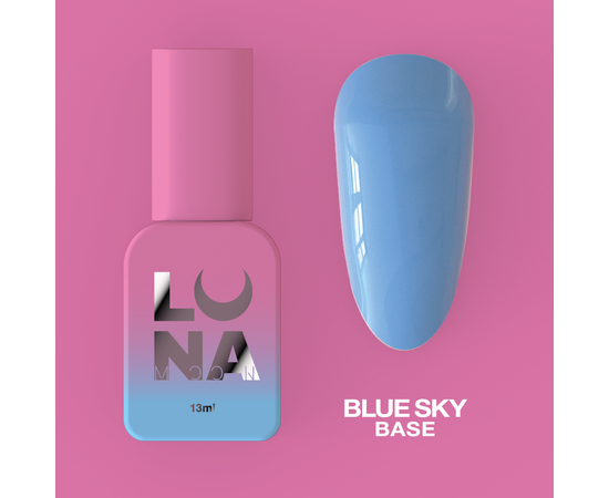 Камуфлююча база для нігтів LunaMoon Base Blue Sky, 13 мл