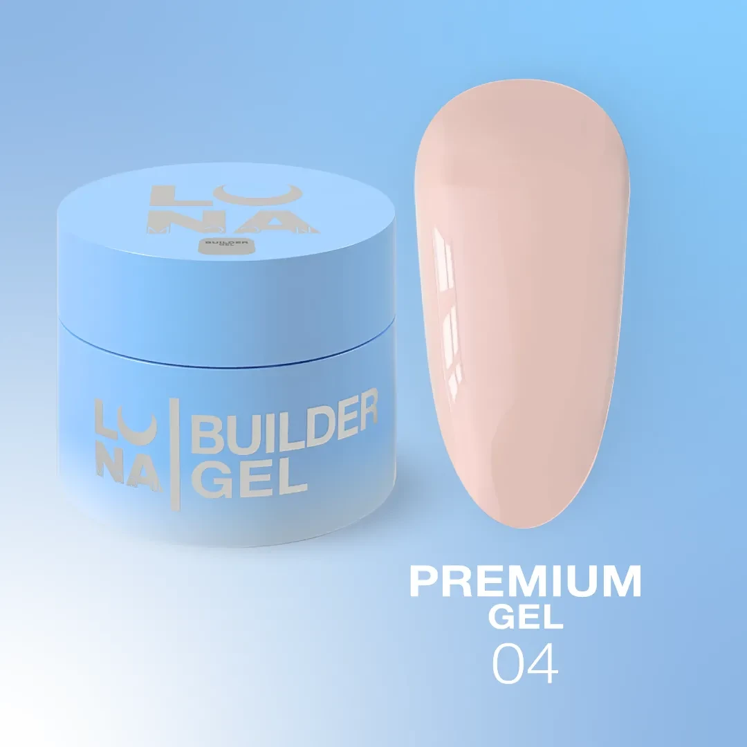 Гель для нарощення нігтів LunaMoon Gel Premium №4 пудра, 30 мл