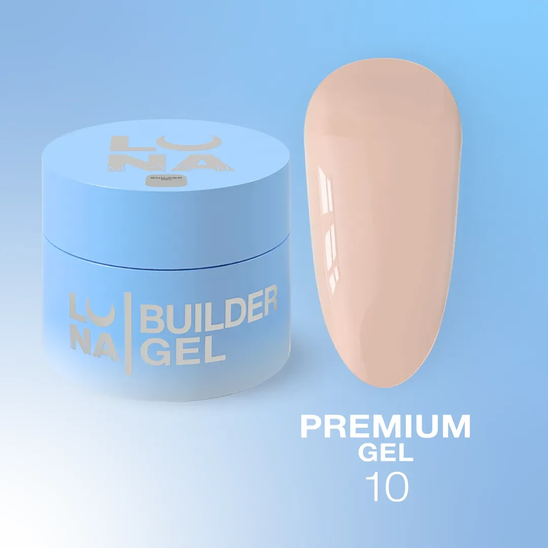 Гель для нарощення нігтів LunaMoon Gel Premium №10 персиково-бежевий, 15 мл