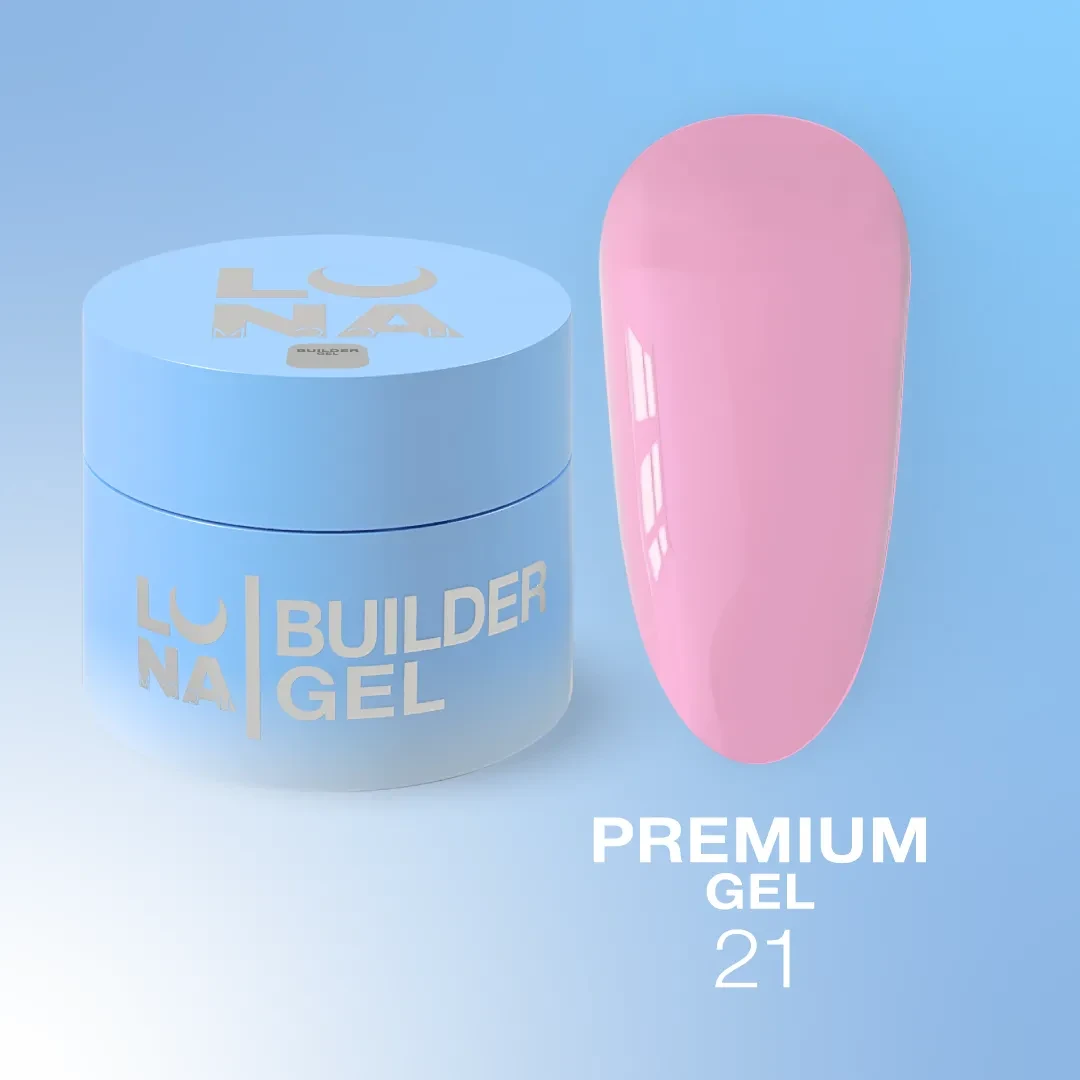 Гель для нарощування нігтів LunaMoon Gel Premium №21 японський рожевий, 50 мл