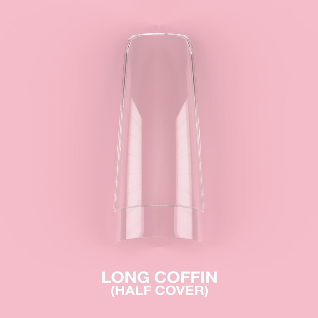 Гелеві тіпси для нарощення LunaMoon Coffin Long Half Cover, 500 шт