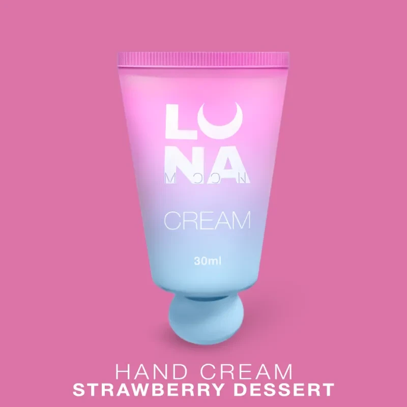 Крем ламелярний зволожуючий з ароматом полуниці з вершками LunaMoon Hand Cream Strawberry Dessert, 30 мл
