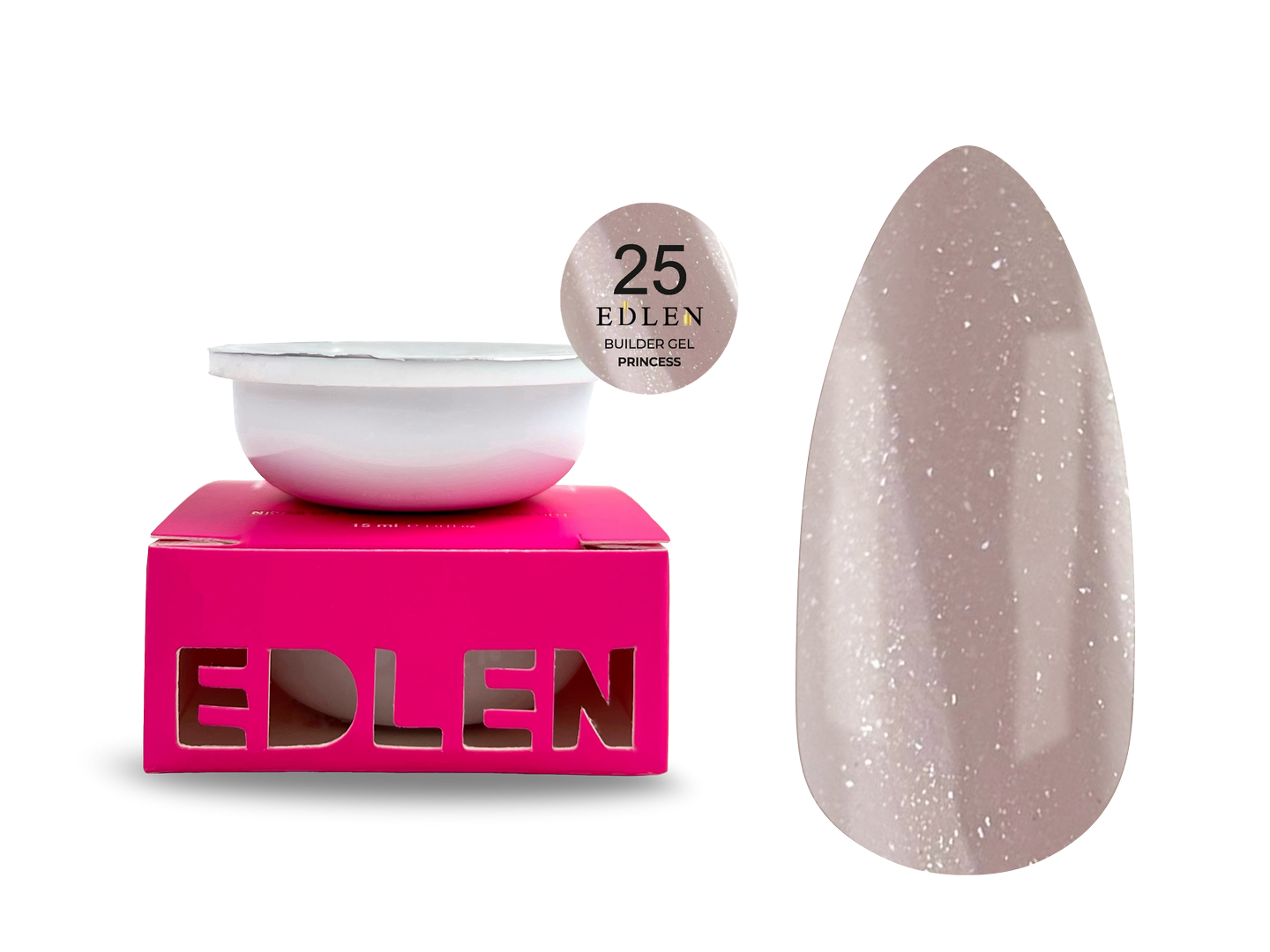 Змінний картридж Edlen Refill Builder gel Princess №25, 15 мл