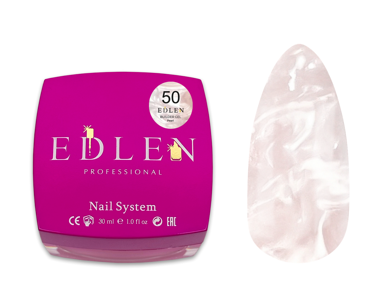 Гель для нарощування Edlen Builder Gel Pearl №50, 30 мл