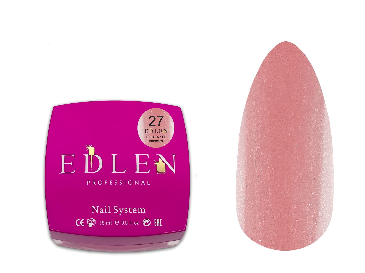 Універсальний гель Edlen Builder Gel Princess №27, 15 мл