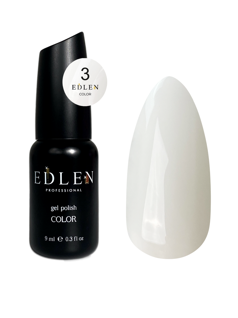 Гель-лак для нігтів Edlen Color №003 молочний, 9 мл
