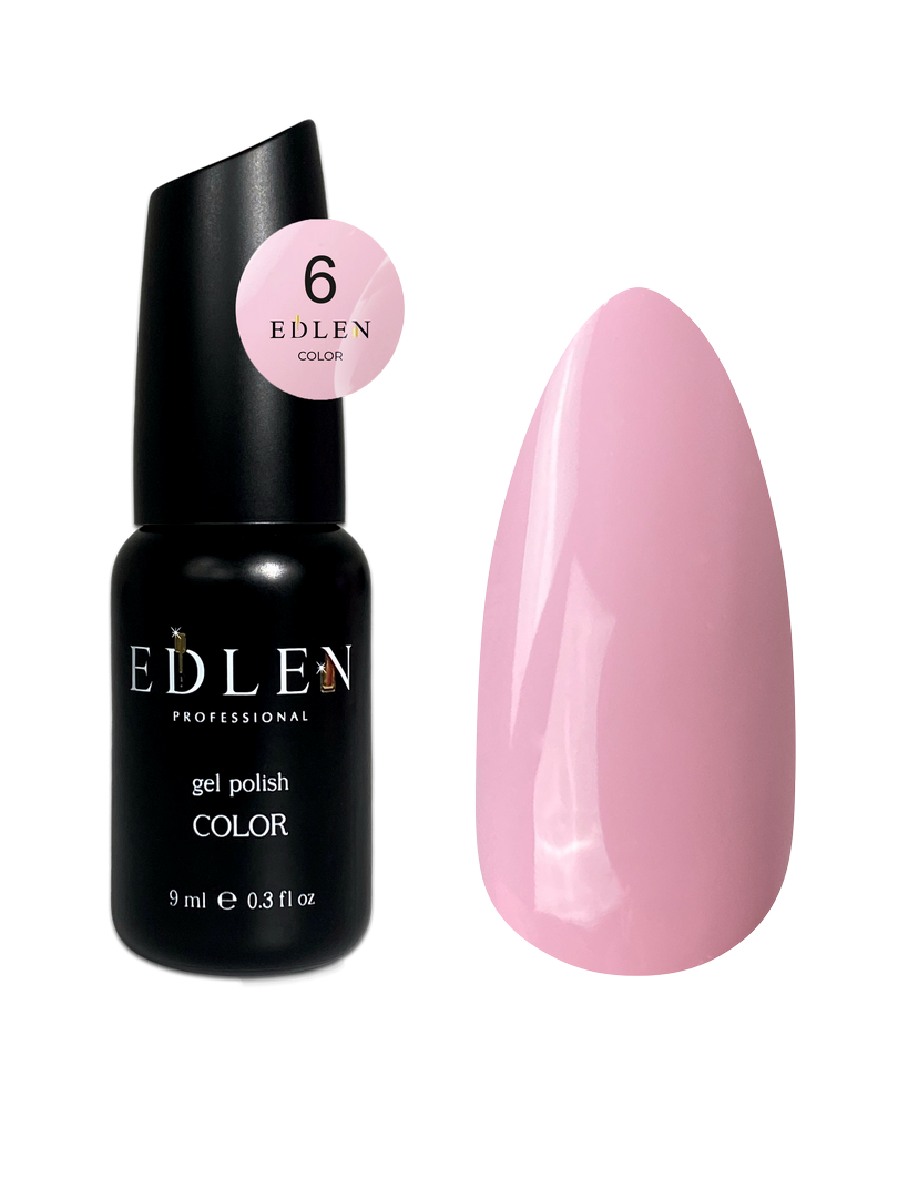 Гель-лак для нігтів Edlen Color №006 пастельний рожевий, 9 мл
