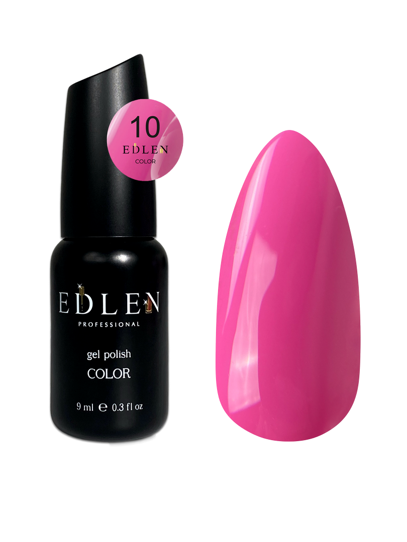 Гель-лак для нігтів Edlen Color №010 фуксія, 9 мл