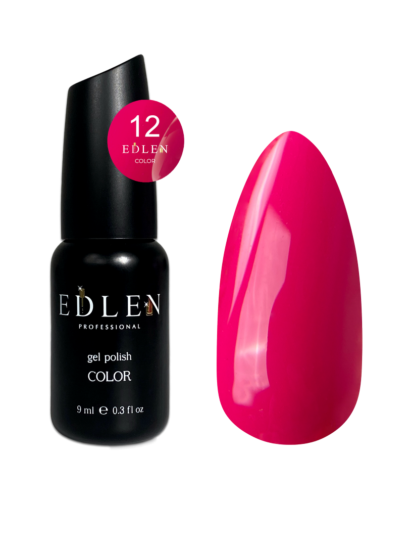Гель-лак для нігтів Edlen Color №012 ягідний рожевий , 9 мл