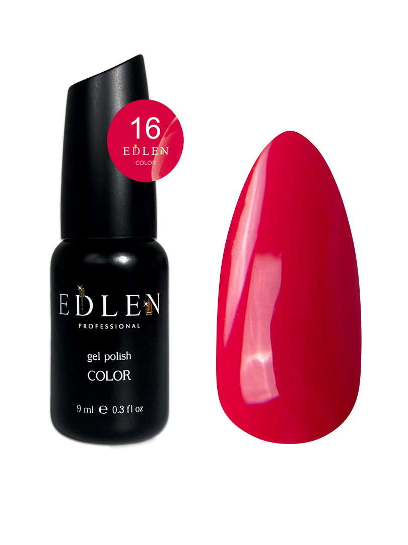 Гель-лак для нігтів Edlen Color №016 ягідний, 9 мл
