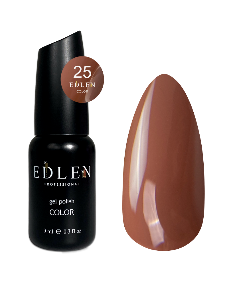 Гель-лак для нігтів Edlen Color №025 молочний шоколад, 9 мл