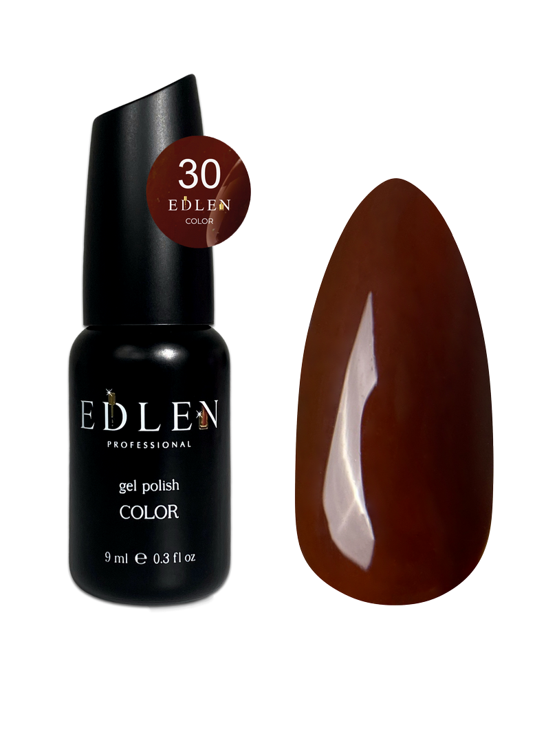 Гель-лак для нігтів Edlen Color №030 сливово-коричневий, 9 мл