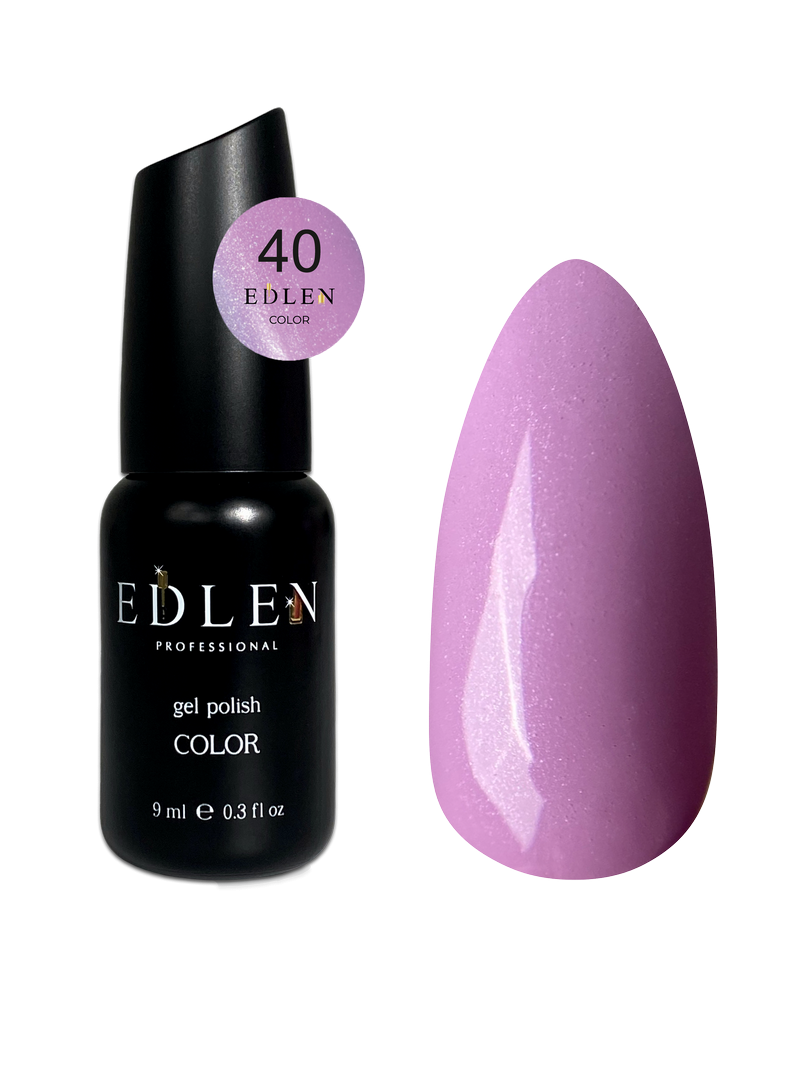 Гель-лак для нігтів Edlen Color №040 блідий ліловий, 9 мл
