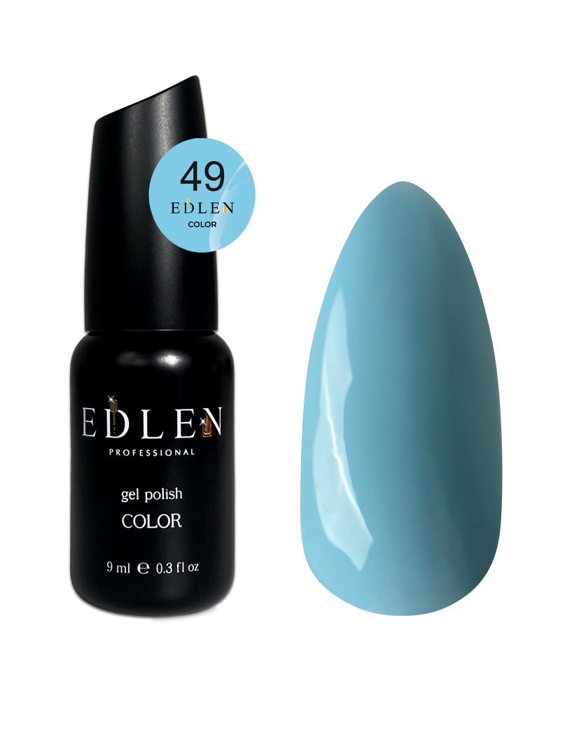 Гель-лак для нігтів Edlen Color №049 небесно-блакитний, 9 мл