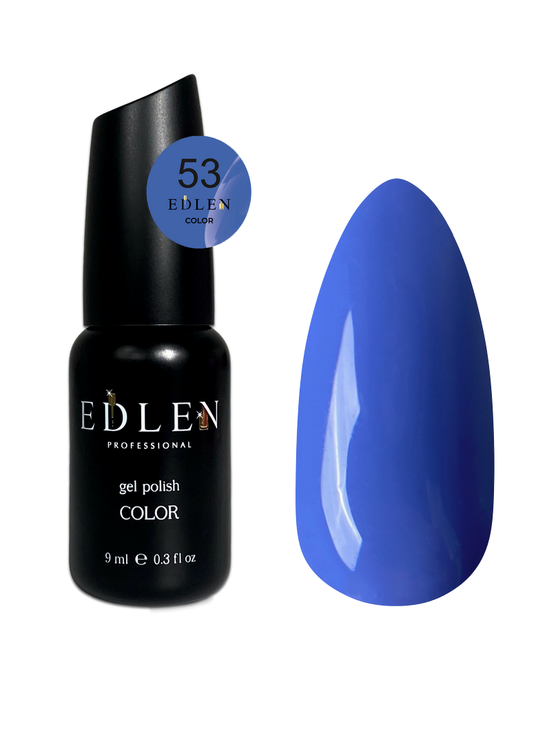 Гель-лак для нігтів Edlen Color №053 світло-синій, 9 мл