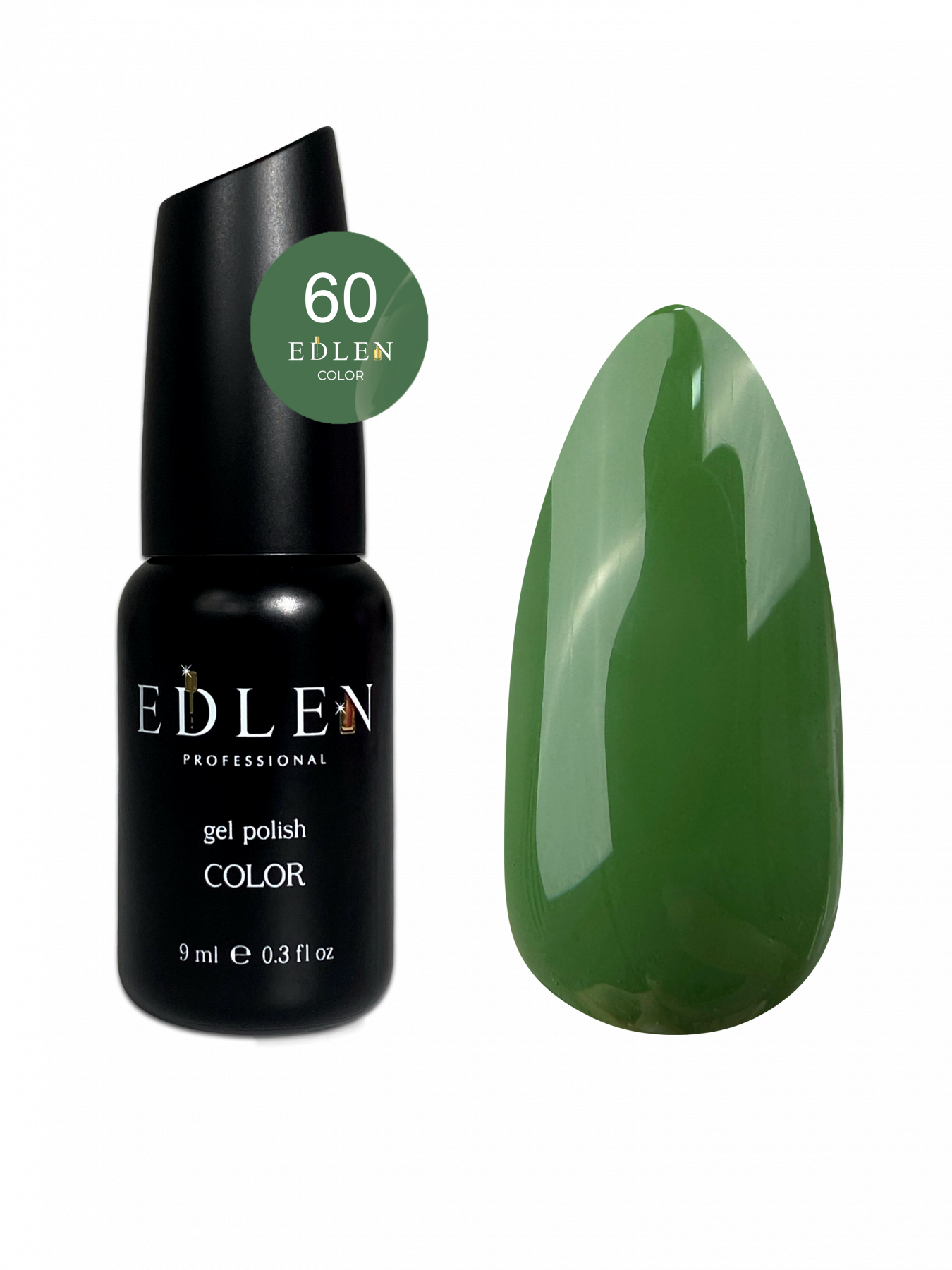 Гель-лак для нігтів Edlen Color №060 хакі, 9 мл