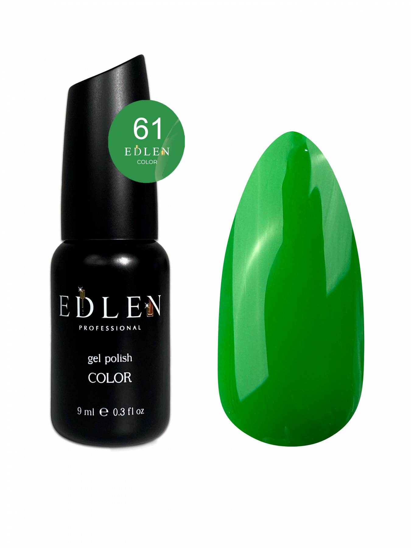 Гель-лак для нігтів Edlen Color №061 травʼяний, 9 мл