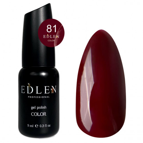 Гель-лак для нігтів Edlen Color №081 вишневий, 9 мл