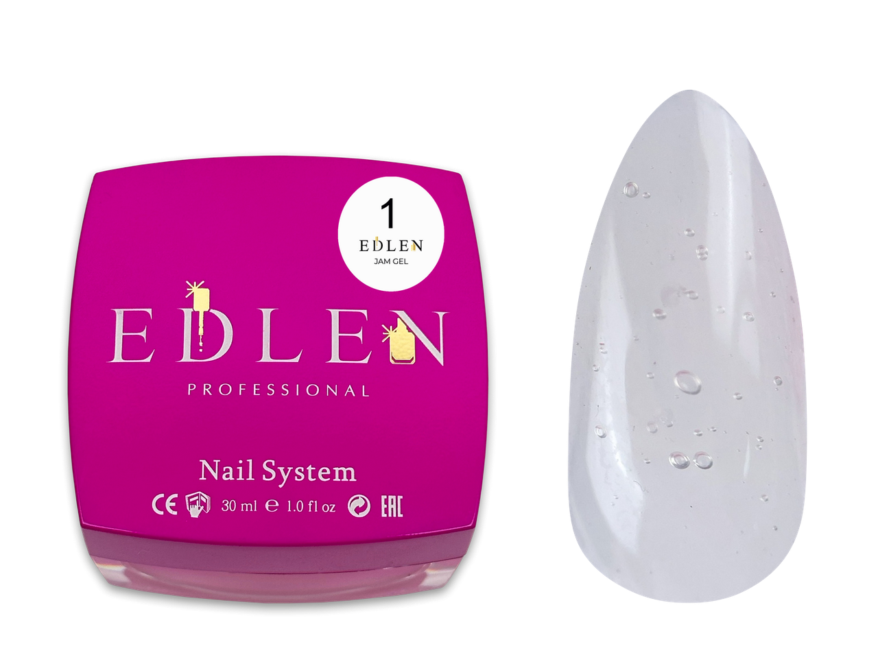 Гель-желе для укріплення нігтів Edlen Jam gel №1 прозорий, 30 мл