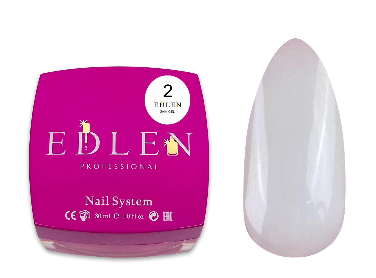 Гель-желе для укріплення нігтів Edlen Jam gel №2 молочний, 30 мл