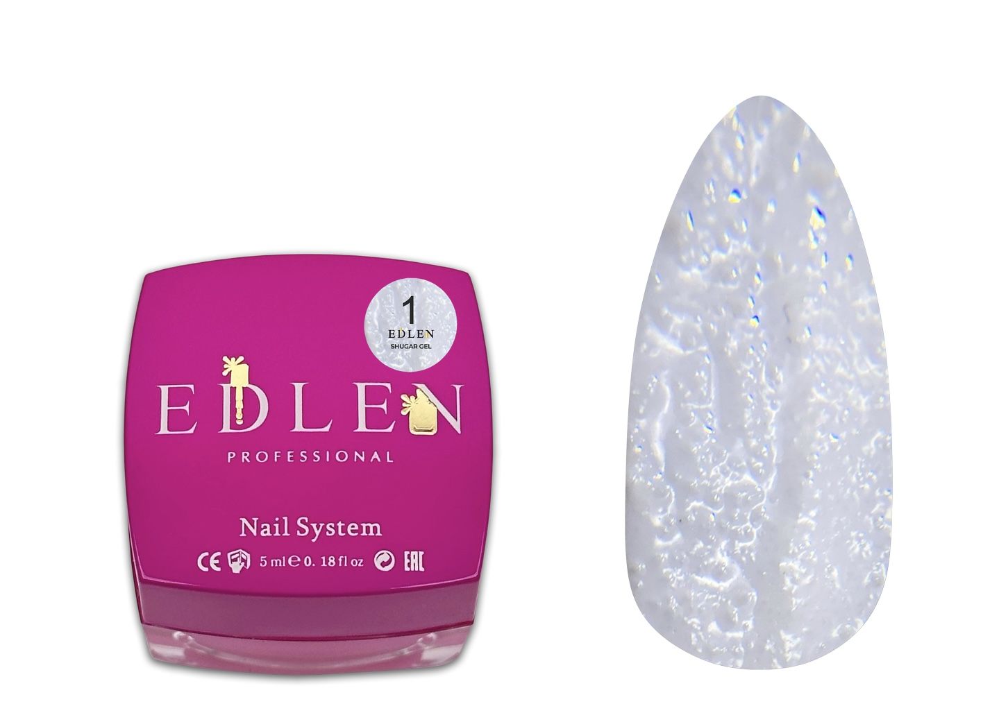 Декоративний цукровий гель Sugar Gel Edlen №01 білий, 5 мл