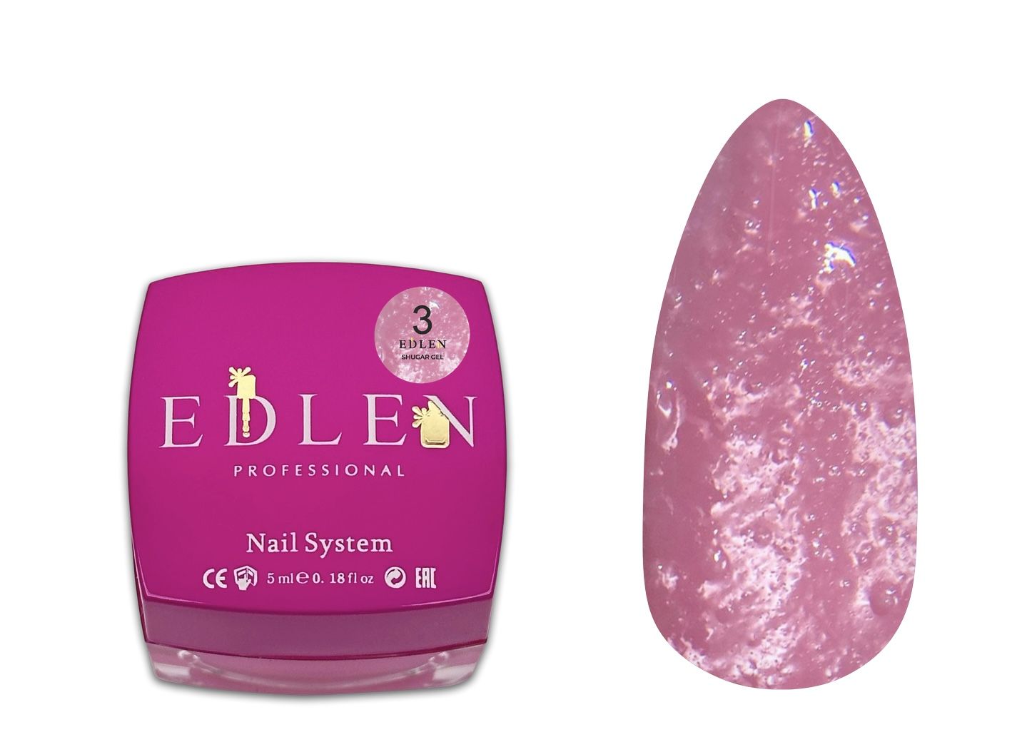 Декоративний цукровий гель Sugar Gel Edlen №03 рожевий, 5 мл