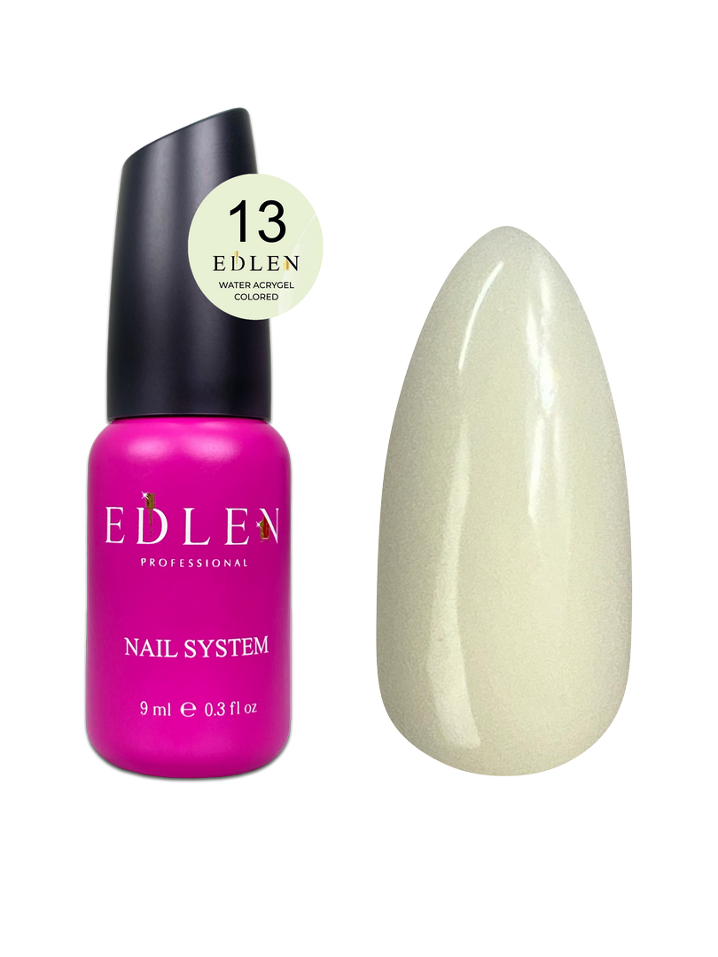 Рідкий гель для зміцнення та моделювання нігтя Edlen Water Acrygel Colored №13 ванільний, 9 мл