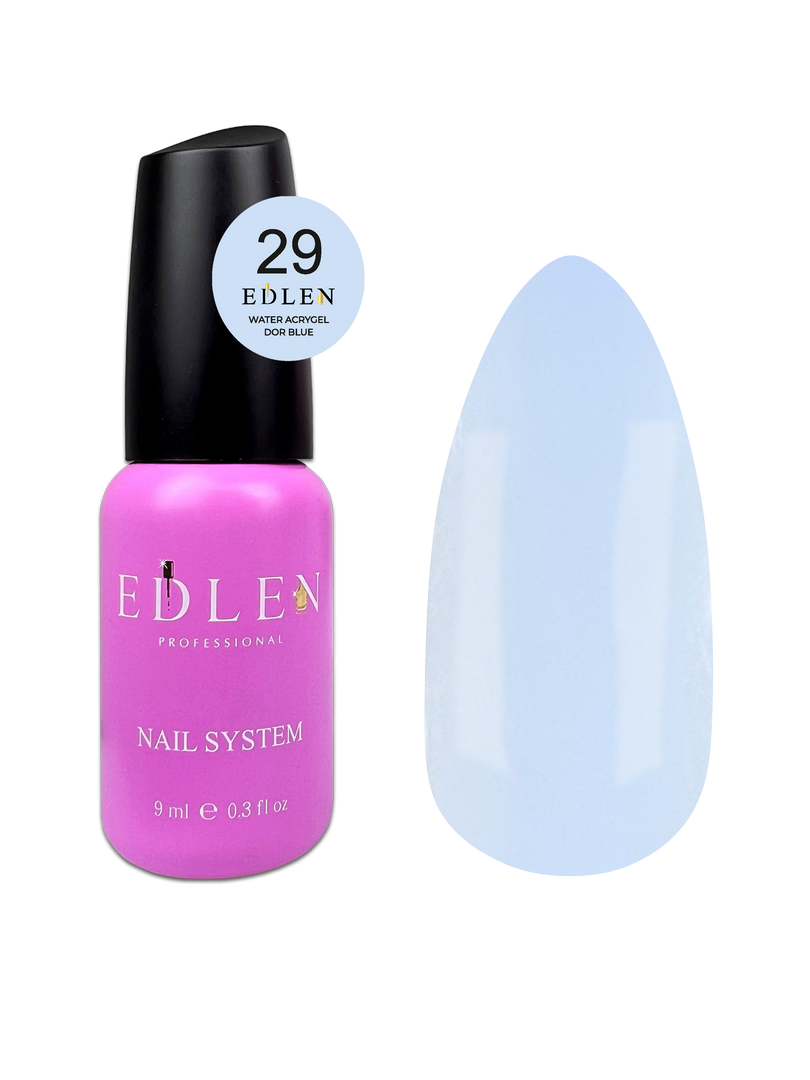 Рідкий гель для зміцнення та моделювання нігтя Edlen Water Acrygel Provance Dor blue №29, 9 мл