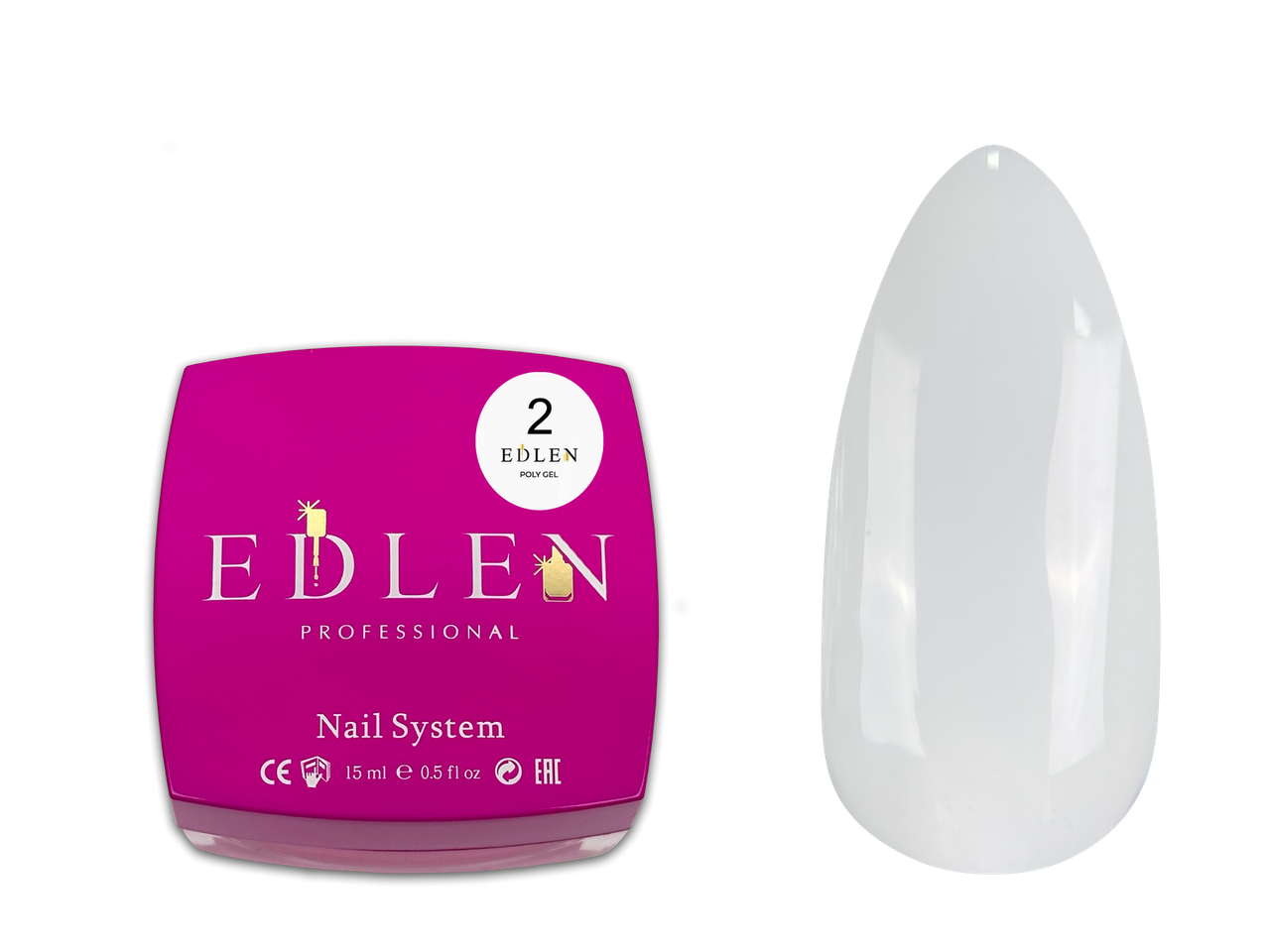 Полігель Edlen Poly gel №2, 15 мл