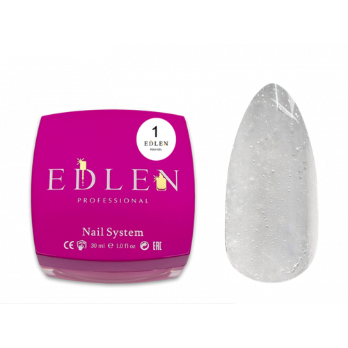 Полігель Edlen Poly gel №1 прозорий, 30 мл