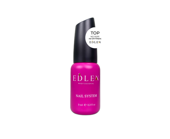Топ для нігтів без липкого шару Top no wipe Edlen no UV-filters, 9 мл