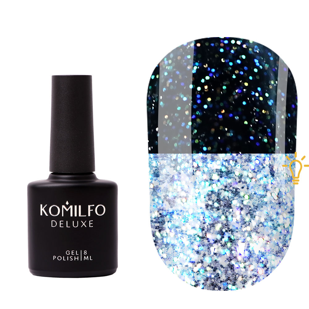 Голографічний світловідбиваючий топ Komilfo Galaxy Top 002, 8 мл