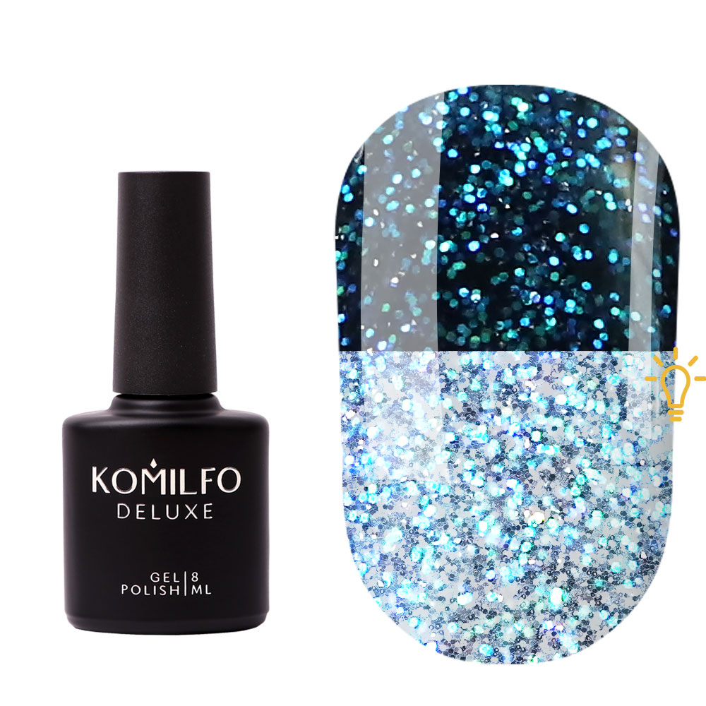 Голографічний світловідбиваючий топ Komilfo Galaxy Top 004, 8 мл