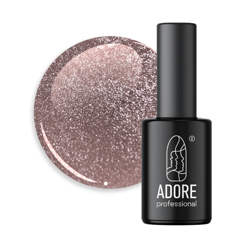 Гель-лак котяче око Adore professional Crystal Flash C-05, запорошено-рожевий, 8 мл