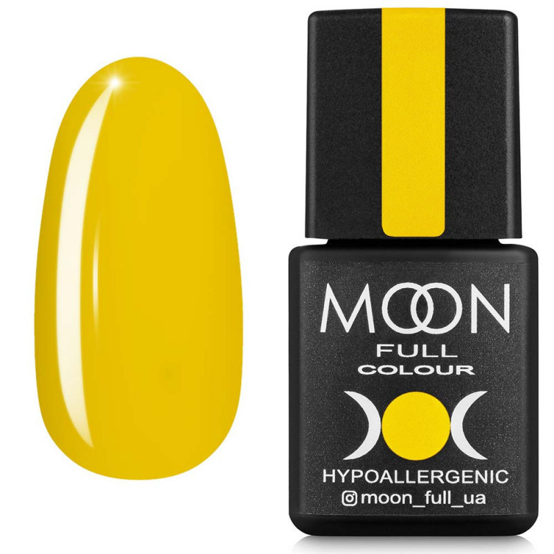 Гель-лак для нігтів Moon Full Fashion color №245 класичний жовтий, 8 мл