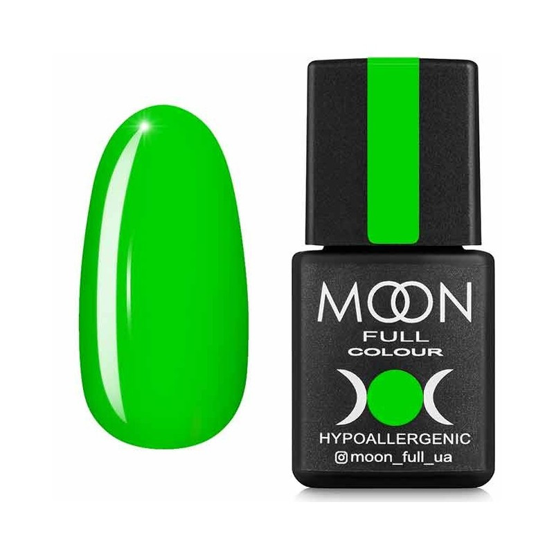 Гель-лак для нігтів Moon Full Neon №702 яскраво-салатовий, 8 мл