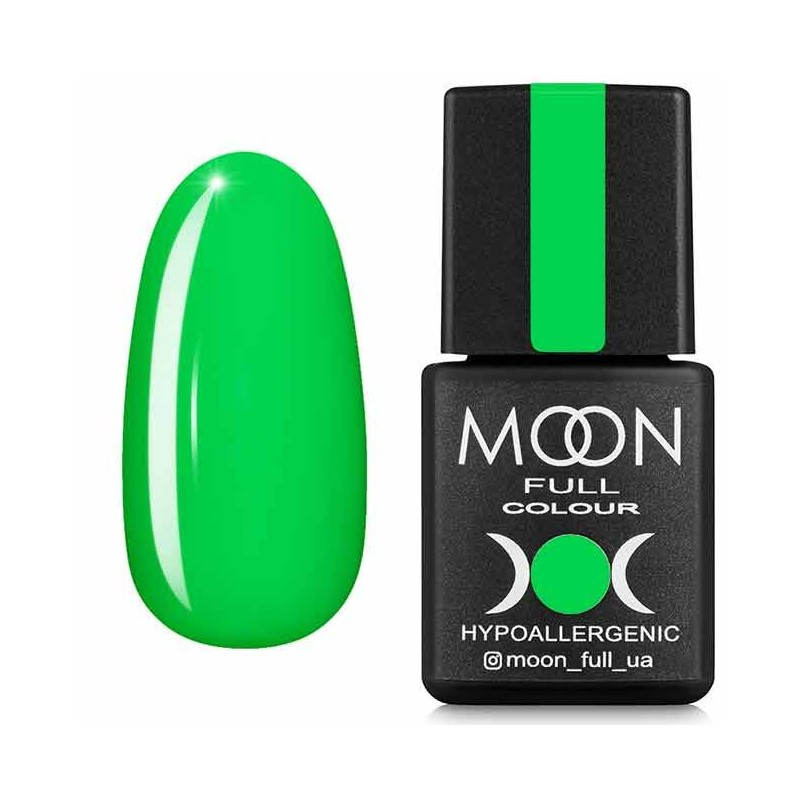 Гель-лак для нігтів Moon Full Spring-Summer №633 яскраво-зелений, 8 мл
