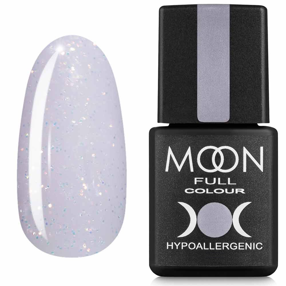 Гель-лак для нігтів Opal Moon Full №510 ніжно-ліловий з золотими блискітками, 8 мл